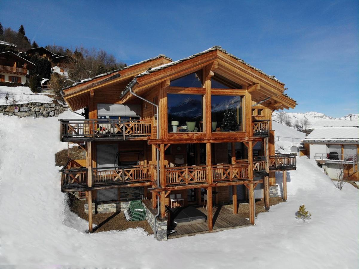 Etoiles Des Neiges Luxe & Jacuzzi Chalet 12 Pers By Alpvision Residences Heremence Exterior photo